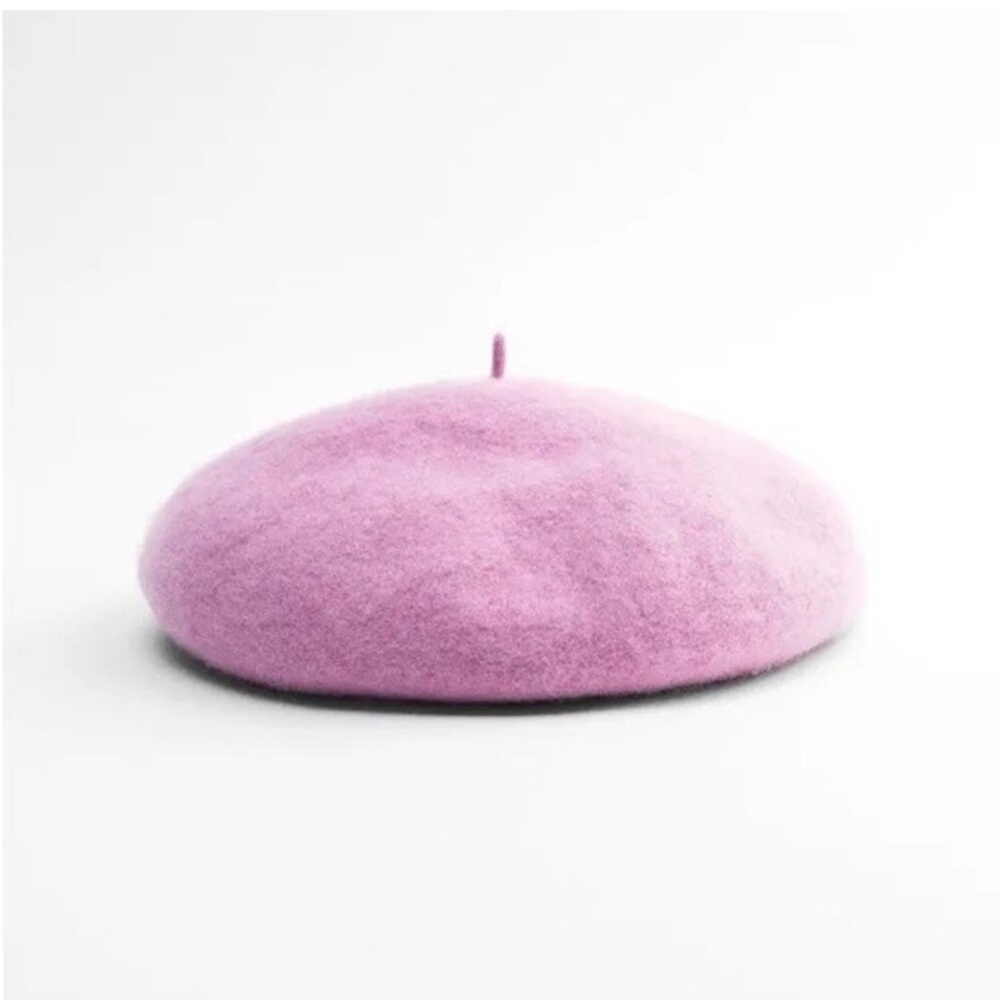 Zara pink wool beret Size S-M